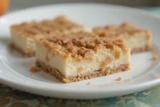 Apple Crisp Cheesecake Bars