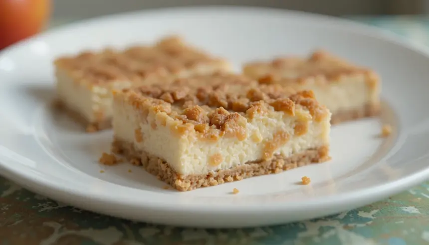 Apple Crisp Cheesecake Bars