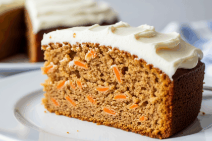 Carrot Cake Slice With Cream