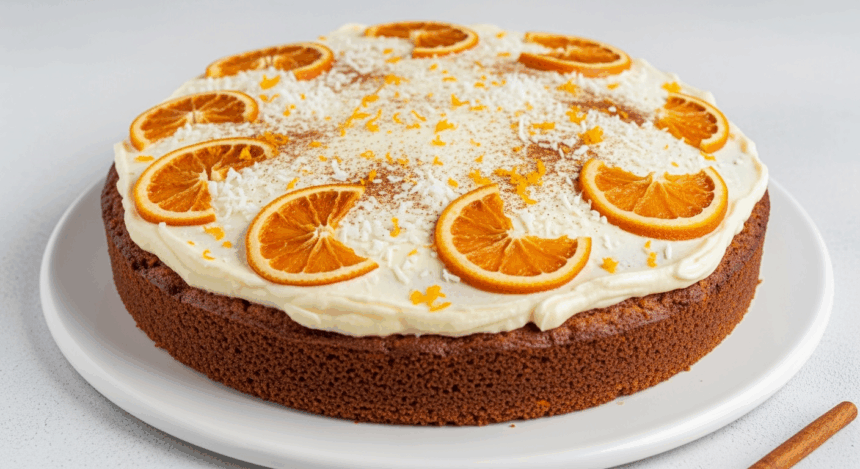 Carrot Cake With Orange Topping