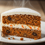 Carrot Cake Slice With Powdered Sugar