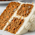 Carrot Cake With Frosting On Plate