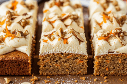 Carrot Cake Bars With Almond Flour