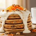 Carrot Cake Pancakes With Cream