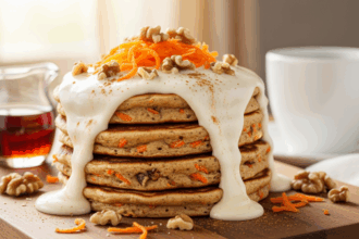 Carrot Cake Pancakes With Cream