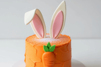 Carrot-Themed Cake With Bunny Ears
