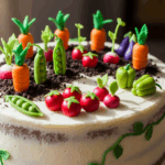 Carrot Cake With Vegetable Decorations
