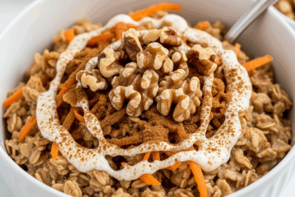 Carrot Cake Oatmeal With Nuts
