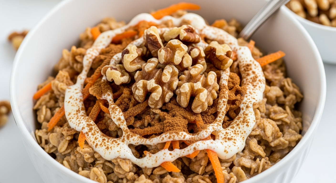 Carrot Cake Oatmeal With Nuts