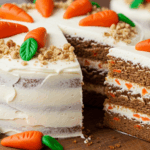 Carrot Cake With Icing And Carrots