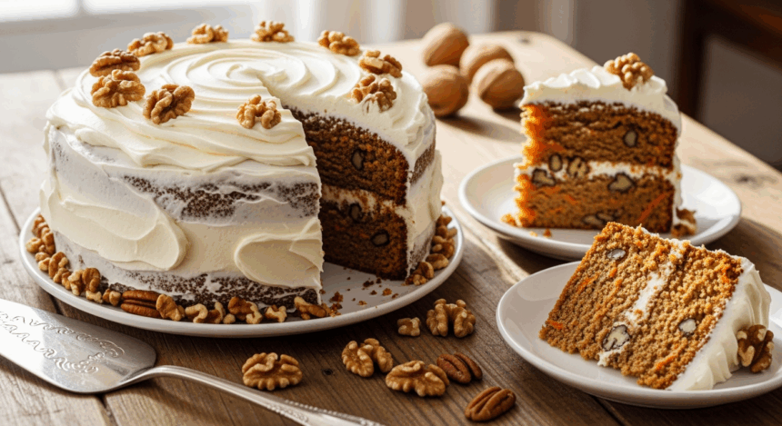 Homemade Carrot Cake With Nuts