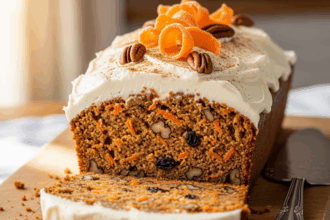 Carrot Loaf Cake With Cream Cheese Frosting