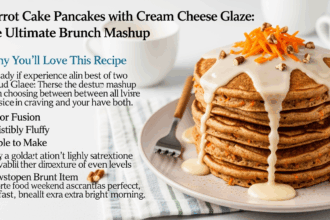 Carrot Cake Pancakes With Cream Cheese Glaze