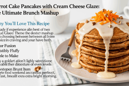 Carrot Cake Pancakes With Cream Cheese Glaze
