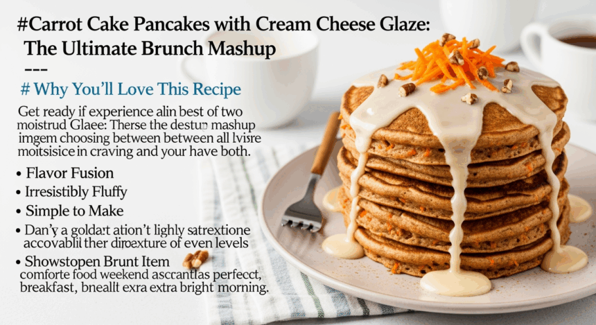 Carrot Cake Pancakes With Cream Cheese Glaze