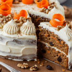 Carrot Cake With Frosting And Toppings