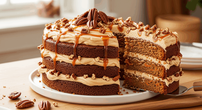 Carrot Cake With Praline Frosting