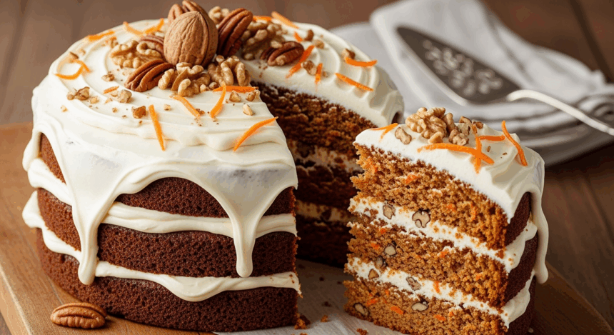 Moist Carrot Cake With Nuts