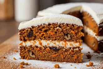 Carrot Cake With Powdered Sugar