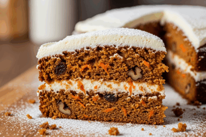 Carrot Cake With Powdered Sugar