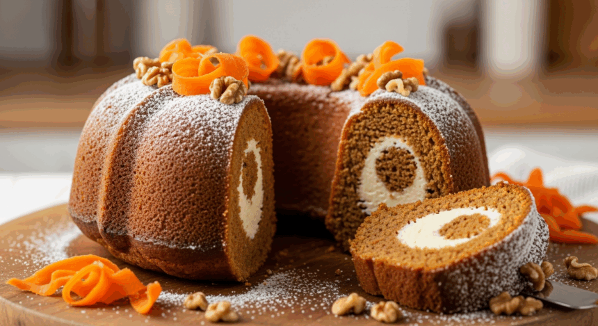 Carrot Bundt Cake With Cream Cheese Filling