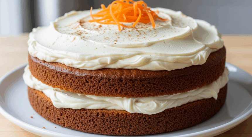 2 Layer Carrot Cake With Cream Cheese Frosting