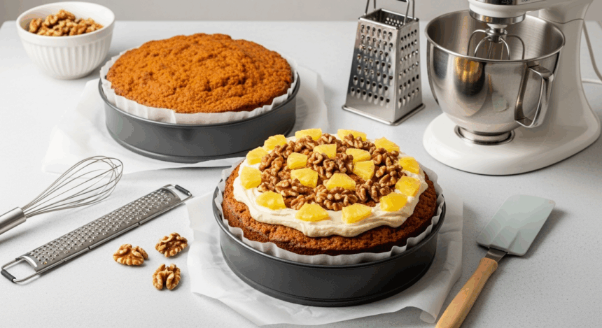 Carrot Cake With Pineapple And Nuts