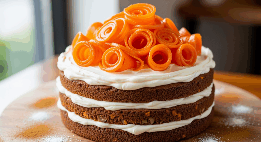 Carrot Cake With Candied Carrots