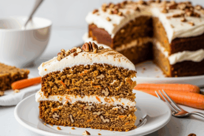 Homemade Carrot Cake With Cream Cheese Frosting