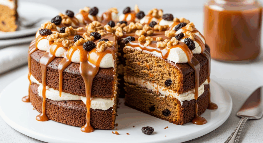 Carrot Cake With Caramel Frosting