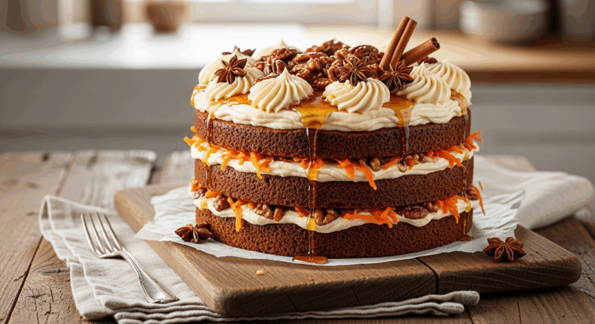Carrot Cake With Maple Frosting
