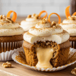 Carrot Cake Cupcakes With Filling