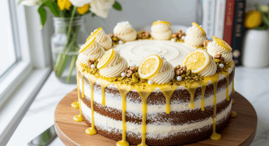 Carrot Cake With Lemon Frosting
