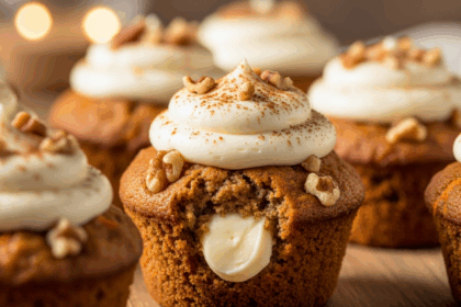 Carrot Cake Muffins With Cream Cheese Filling