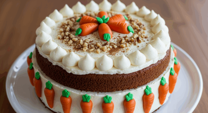 Cake With Carrot Decoration