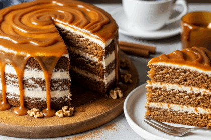 Carrot Cake With Caramel Drizzle