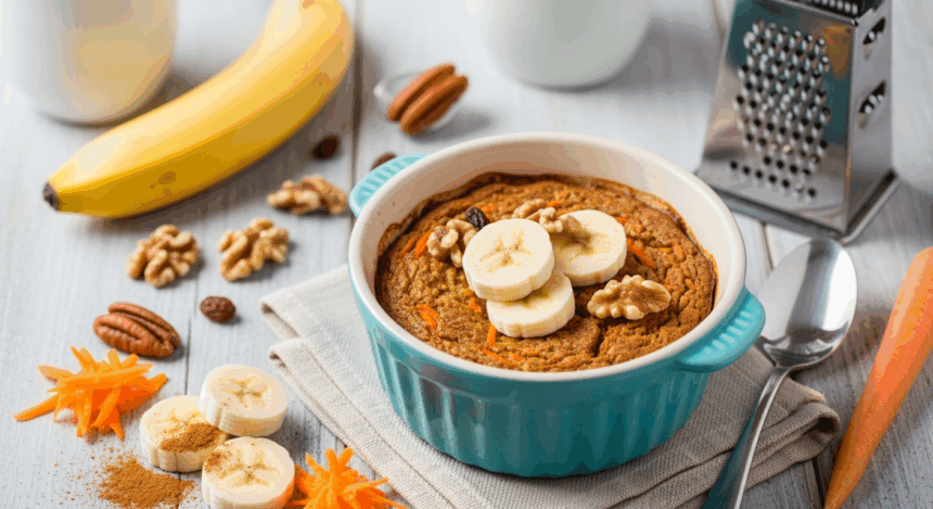 Carrot Cake Baked Oats With Banana