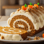 Carrot Cake Roll With Cream Cheese Frosting