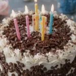 Birthday Cake With Chocolate Shavings
