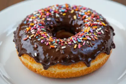Cake Donut With Chocolate Frosting