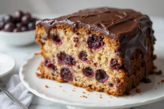 Cherry Chip Cake With Chocolate Frosting