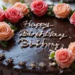Chocolate Birthday Cake With Roses