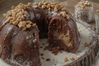 Chocolate Bundt Cake With Peanut Butter Filling