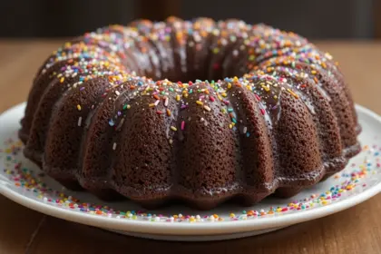 Chocolate Bundt Cake With Sprinkles