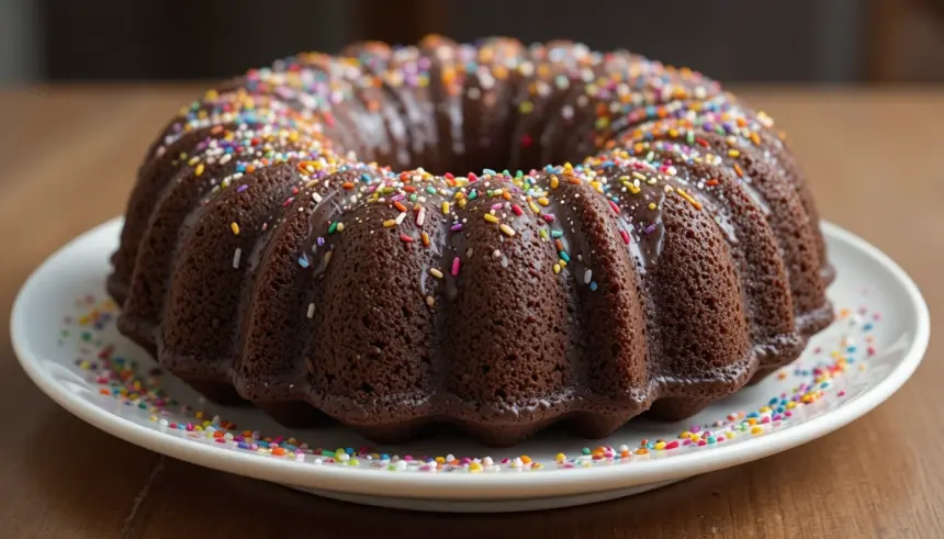 Chocolate Bundt Cake With Sprinkles