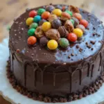 Chocolate Cake With Candy Bars On Top