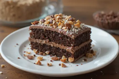 Chocolate Cake With Pecans And Coconut