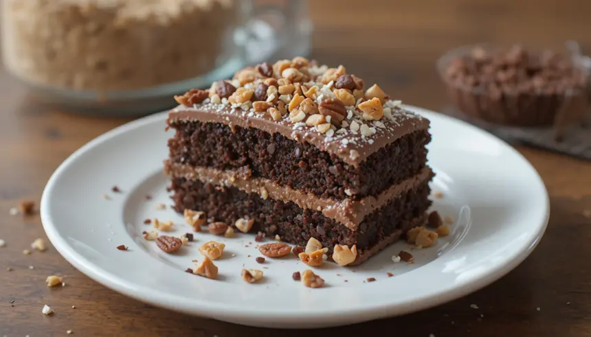 Chocolate Cake With Pecans And Coconut