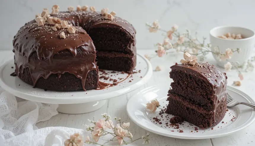 Chocolate Cake With Spoon