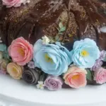 Chocolate Cake With Sugar Flowers